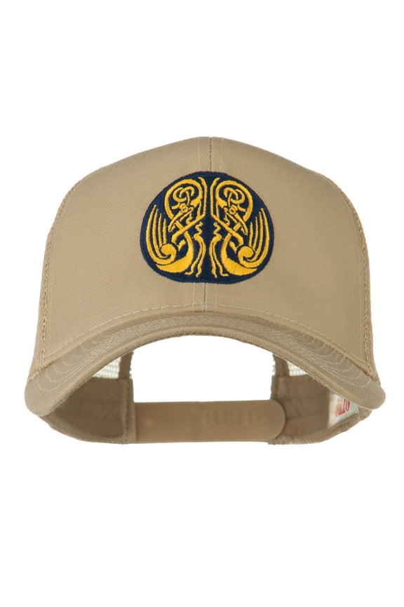 Celtic Image in Circle Embroidered Cap - Khaki OSFM