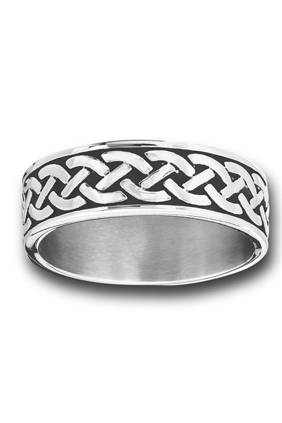 Celtic Infinity Braid Knot Woven Wedding Ring Stainless Steel Band Gray Jewelry Female Male Size 10