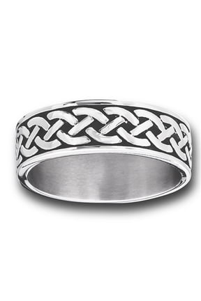 Celtic Infinity Braid Knot Woven Wedding Ring Stainless Steel Band Gray Jewelry Female Male Size 11