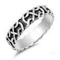 thumbnail image 1 of Celtic Infinity Knot Eternity Stackable Ring 925 Sterling Silver Band Jewelry Female Male Size 5, 1 of 4