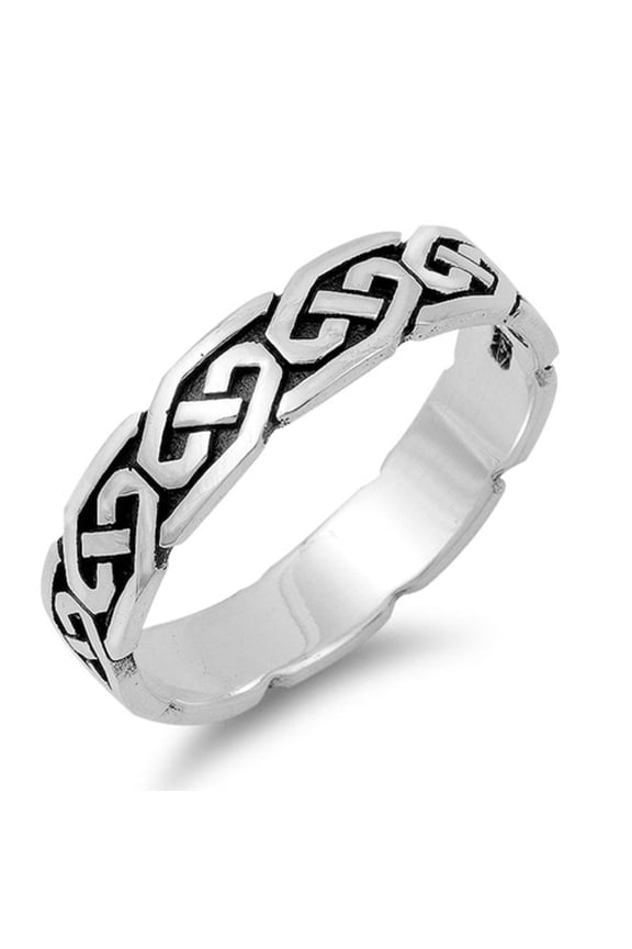 Celtic Infinity Knot Eternity Stackable Ring 925 Sterling Silver Band Jewelry Female Male Size 6