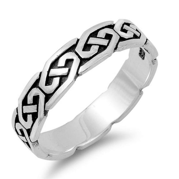 Celtic Infinity Knot Eternity Stackable Ring 925 Sterling Silver Band Jewelry Female Male Size 7