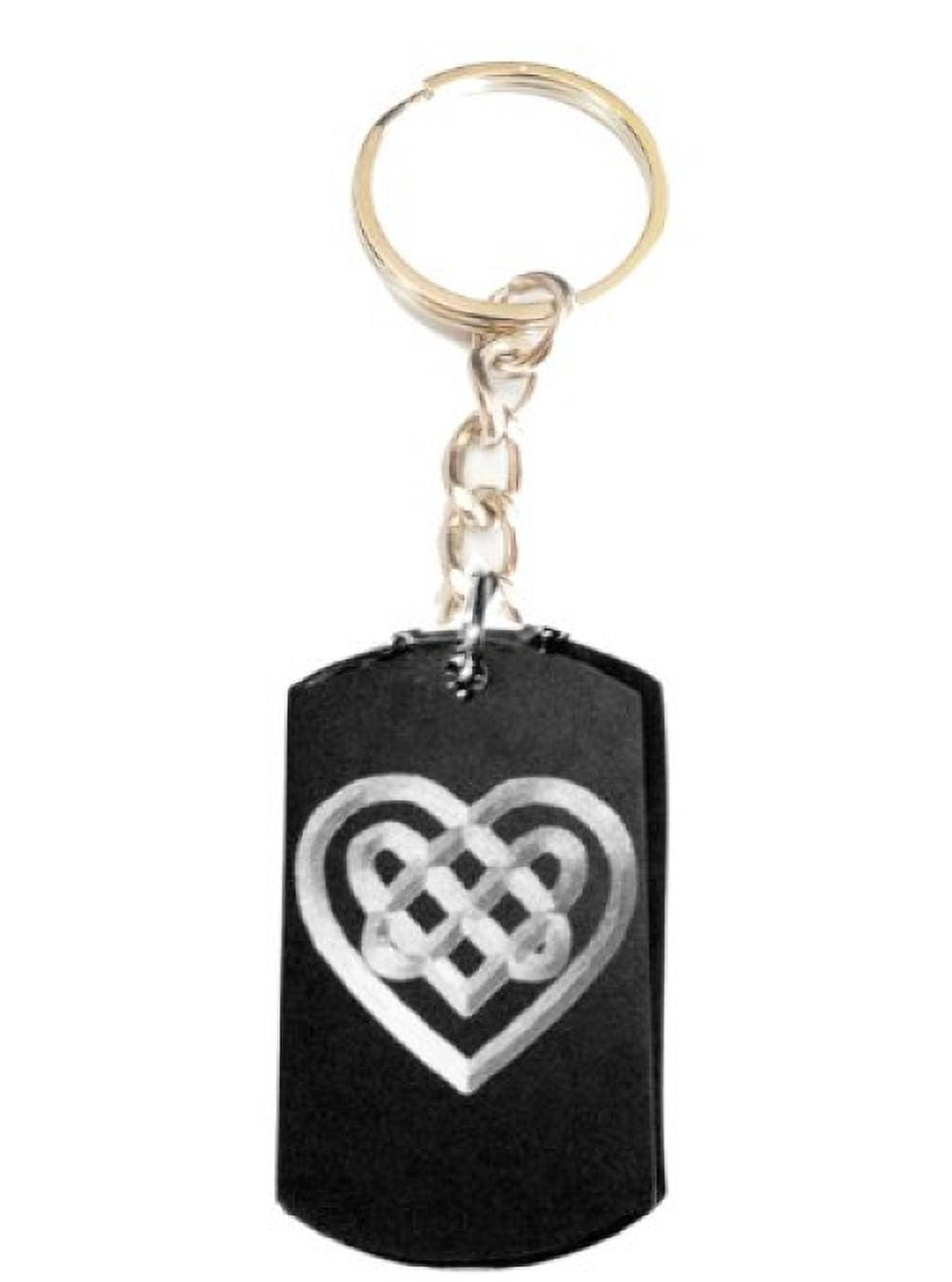 Celtic Irish Knot Heart Tattoo Logo Symbols - Metal Ring Key Chain ...