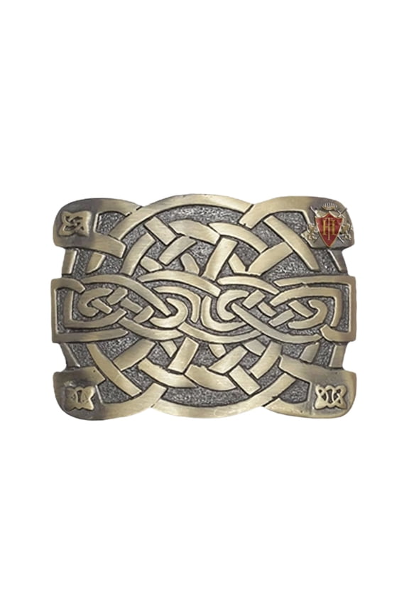 Celtic Irish Trinity Cross Knot Brass Antique Kilt Buckle