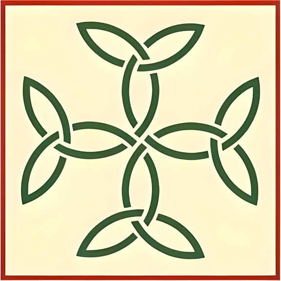 Celtic Knot 3 Stencil for painting, Reusable Mylar DIY Art & Craft template, Viking Symbols, Irish Welsh Knotwork - The Artful Stencil
