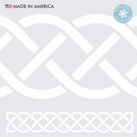 Window Flakes Celtic Knot Border Window Cling for St. Patrick's Day Decor.