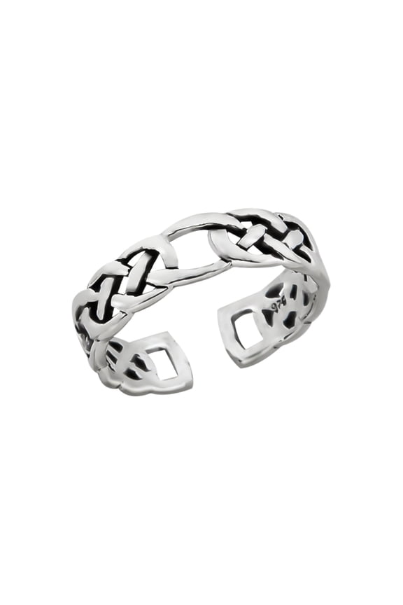 Celtic Knot Braided 925 Sterling Silver Toe Ring