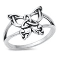 thumbnail image 1 of Celtic Knot Butterfly Love Ring .925 Sterling Silver Band Jewelry Female Male Unisex Size 7, 1 of 4