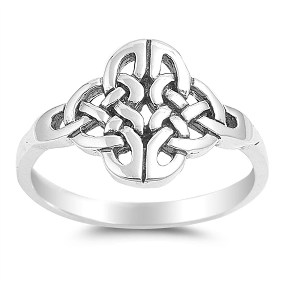 Celtic Knot Cross Ring .925 Sterling Silver Band Jewelry Female Male ...
