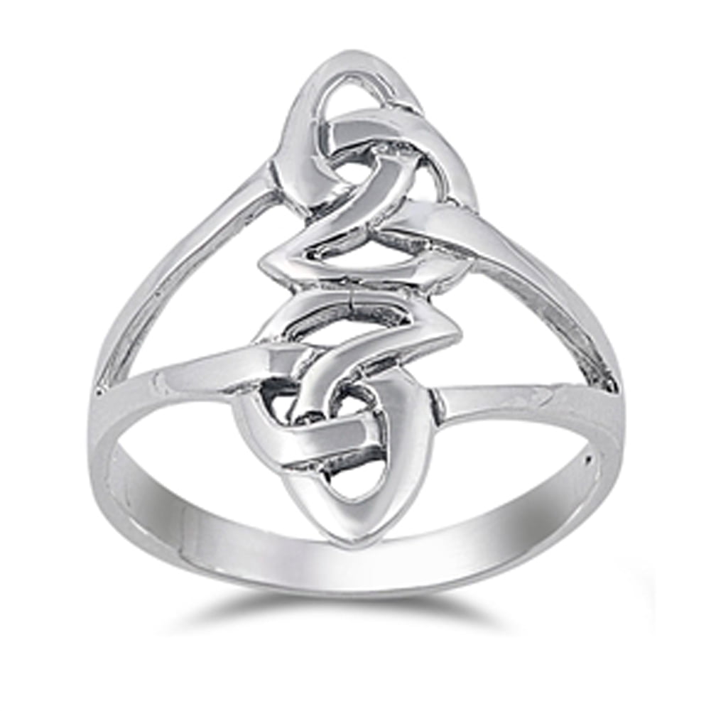 Celtic Knot Endless Infinity Loop Ring .925 Sterling Silver Band ...
