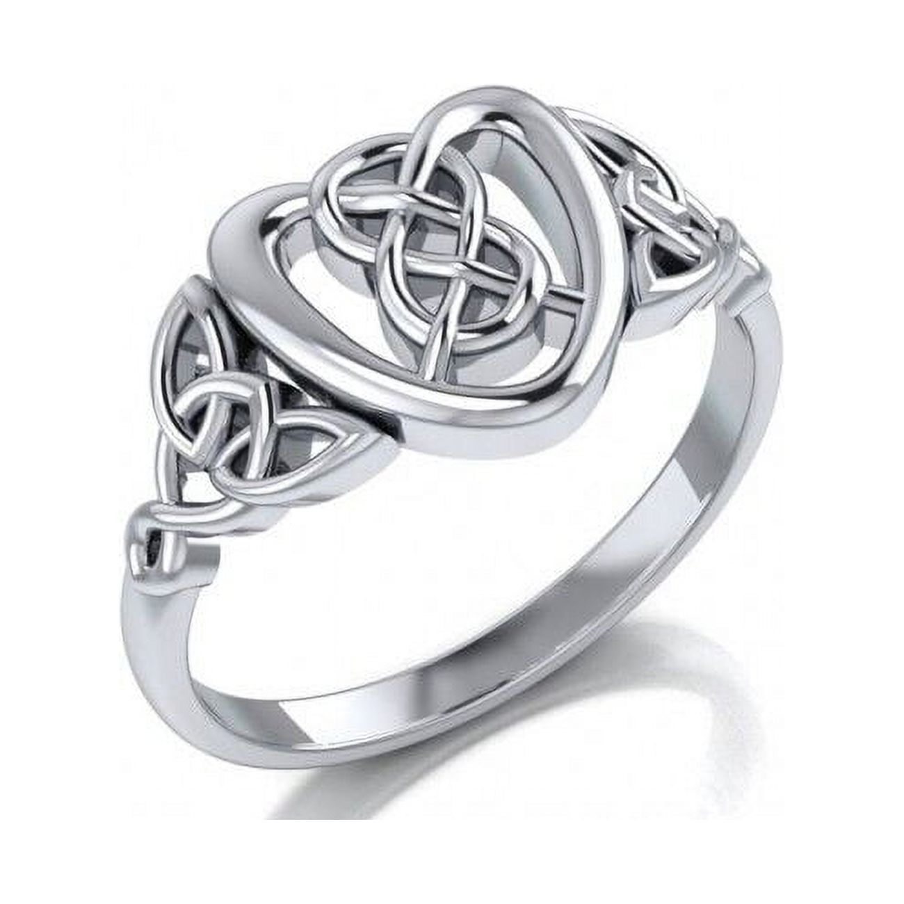 Celtic Knot Heart Ring Love .925 Sterling Silver by Peter Stone Fine