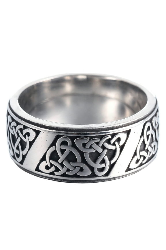 Stainless Steel Gothic Celtic Knot Nordic Band Ring (11)