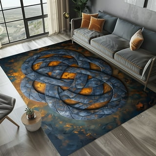 Celtic Tree of Life Rug, Celtic Symbols, 2024 Celtic Knot Style Floor Rug, Irish Design Floor Rug, Celtic Pattern Rug, Yggdrasil Tree of Life Mat