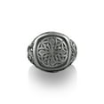 thumbnail image 1 of Celtic Knot Square Signet Ring, Norse Mythology Lover Gift, Triquetra Jewelry, Chunky Mens Rings, Sterling Silver Pinky Rings for Women, 1 of 5
