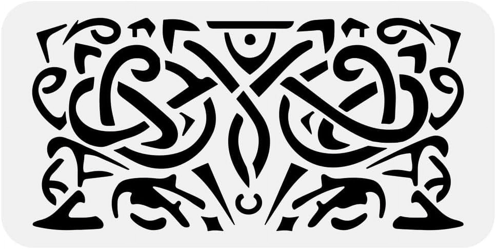 Celtic Knot Thorns Drawing Stencil 11.8x5.9inch Celtic Theme Painting ...