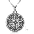thumbnail image 1 of Celtic Knot Urn Necklace for Ashes 925 Sterling Silver Heart Pendant Cremation Jewelry for Ashes Keepsake Necklace Jewelry, 1 of 6