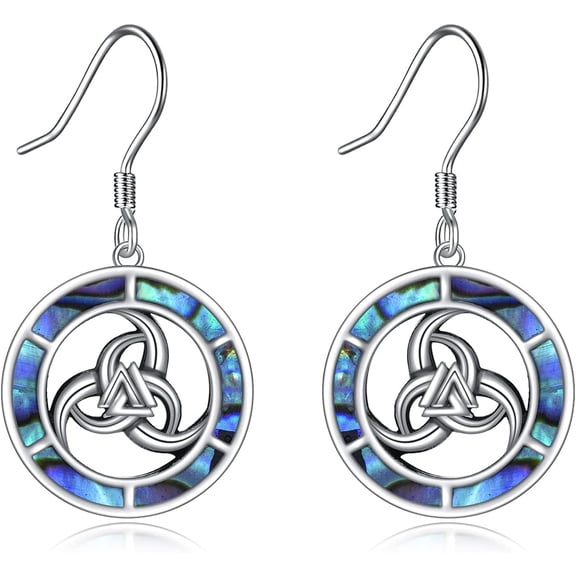 Celtic Knot Viking Earrings for Women 925 Sterling Silver Irish Earrings Amulet Protection Good Luck Viking Jewelry