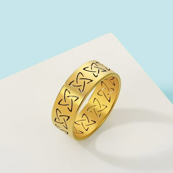 Celtic Knot Viking Wedding Ring Traditional Unique Wedding Stainless Steel Jewelry