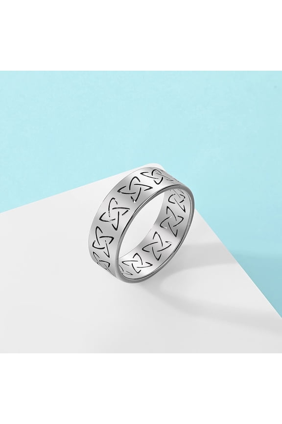 Celtic Knot Viking Wedding Ring Traditional Unique Wedding Stainless Steel Jewelry