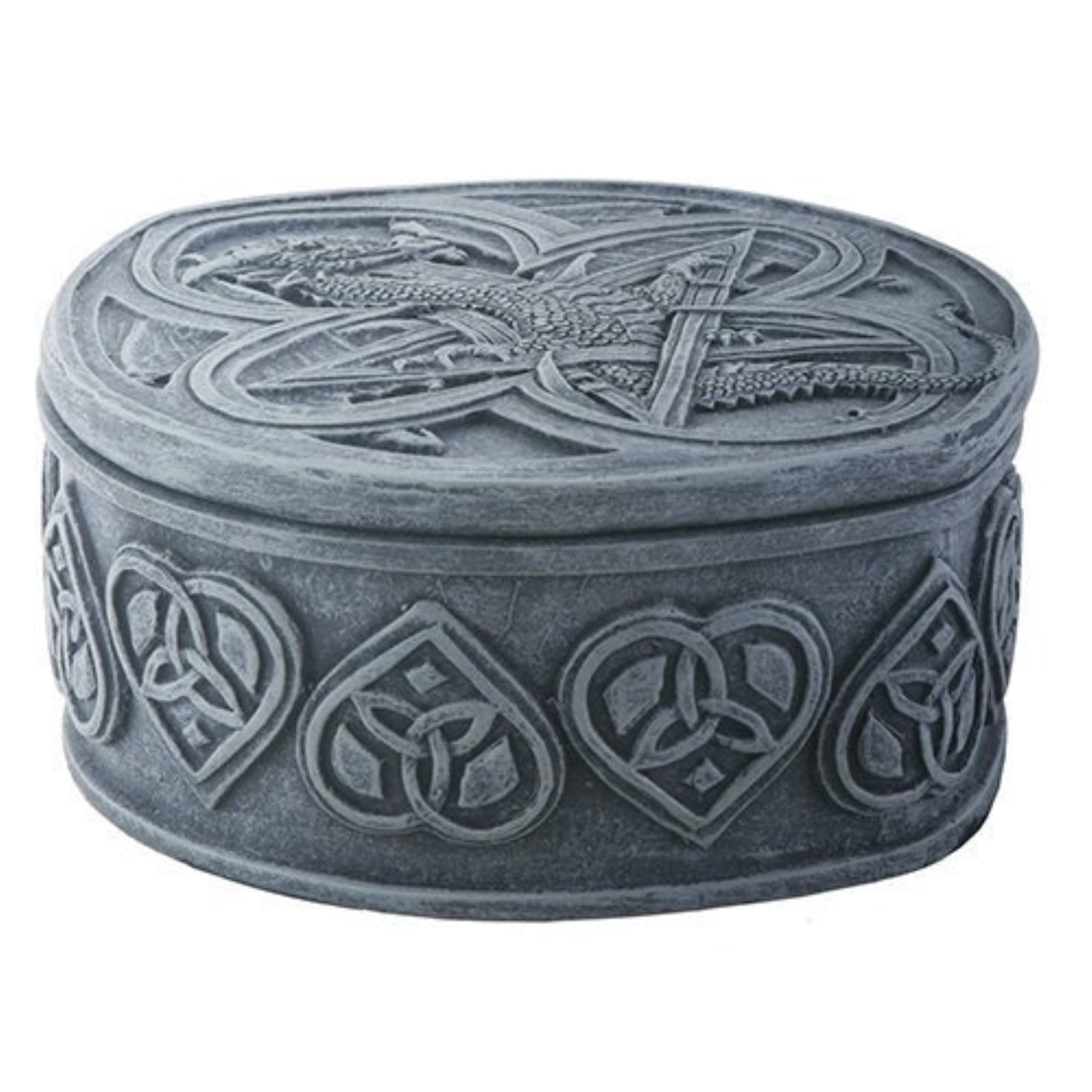 Celtic Knots Dragon Embossed Jewelry Trinket Box Fairy Tale Fantasy Mythical New