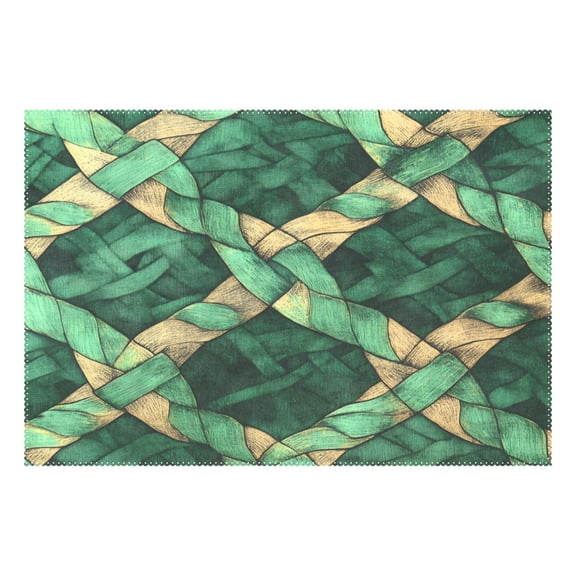Celtic Knots Pattern 12x18in Heat-Resistant Non-Slip Place Mat, Durable and Wrinkle-Resistant