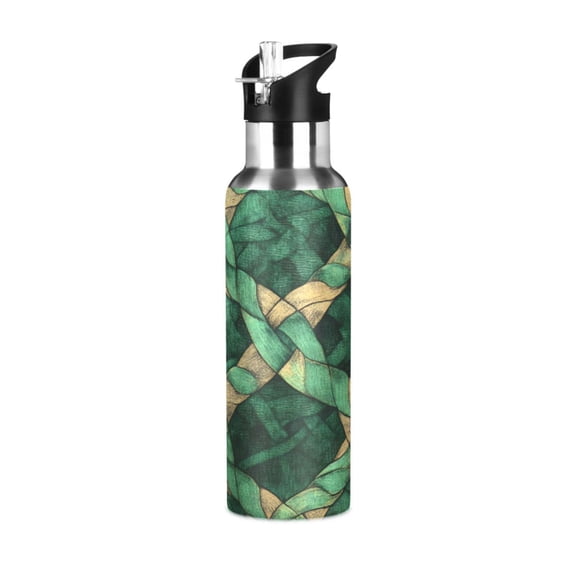 Celtic Knots Pattern 600ml Double Walled Stainless Steel LeakProof Sports Bottle Thermo 8h