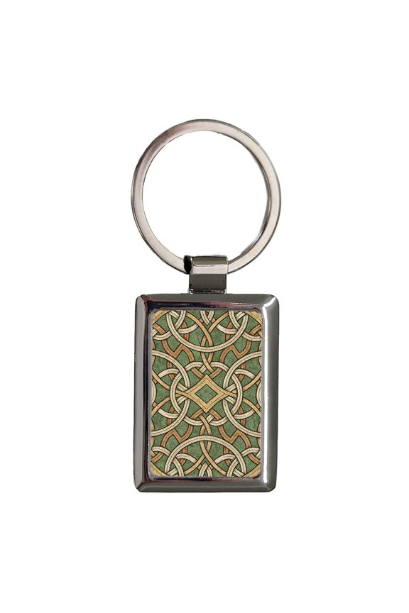 Celtic Knots Pretty Background Metal Rectangle Keychain