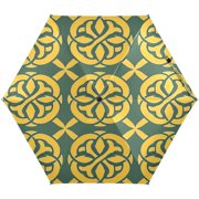 Celtic Knots Umbrellas for Sun Auto Open Close UV50+ Waterproof 5-Fold Compact Fiberglass Frame