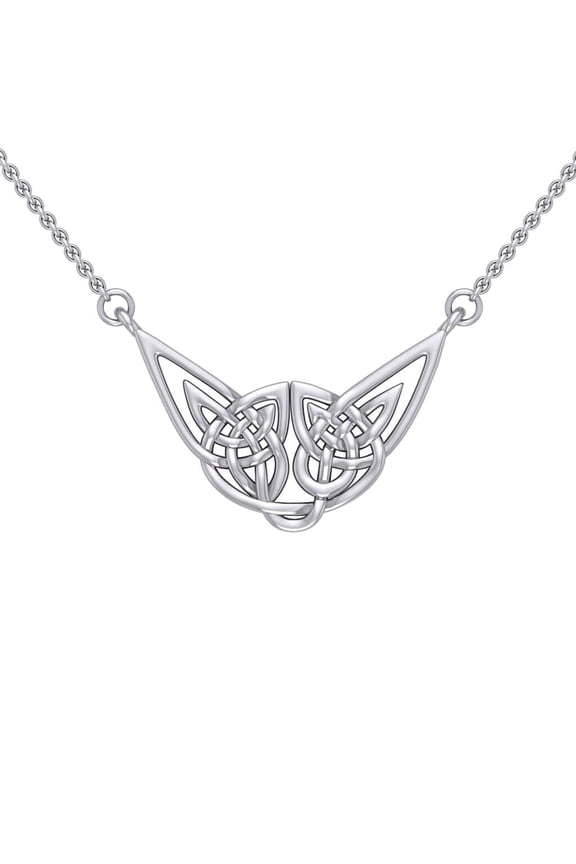 Celtic Knotwork 925 Sterling Silver Necklace Fine Ancestry Heritage Jewelry