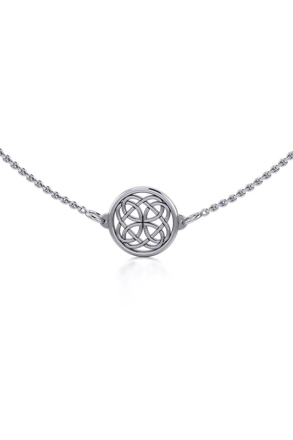 Celtic Knotwork 925 Sterling Silver Necklace Timeless Eternity Ancestry Jewelry