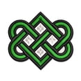 thumbnail image 1 of Celtic Love Knot Outline Applique Multi-Color Embroidered Hook & Loop Patch - 2.5 Inch Small, 1 of 5