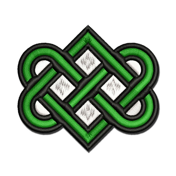 Celtic Love Knot Outline Applique Multi-Color Embroidered Hook & Loop Patch - 3 Inch Medium
