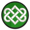 thumbnail image 1 of Celtic Love Knot Silhouette Applique Multi-Color Embroidered Hook & Loop Patch - 2.5 Inch Small, 1 of 5