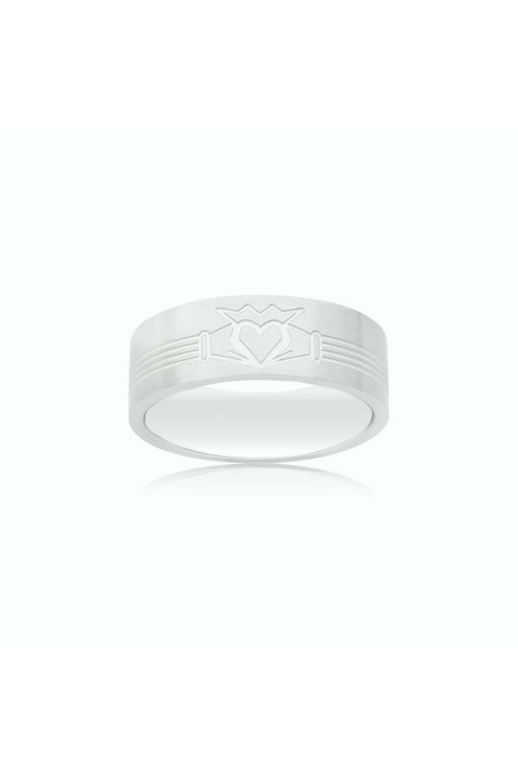 Celtic Love Stainless Steel Claddagh Ring - Irish Promise ring_size 11