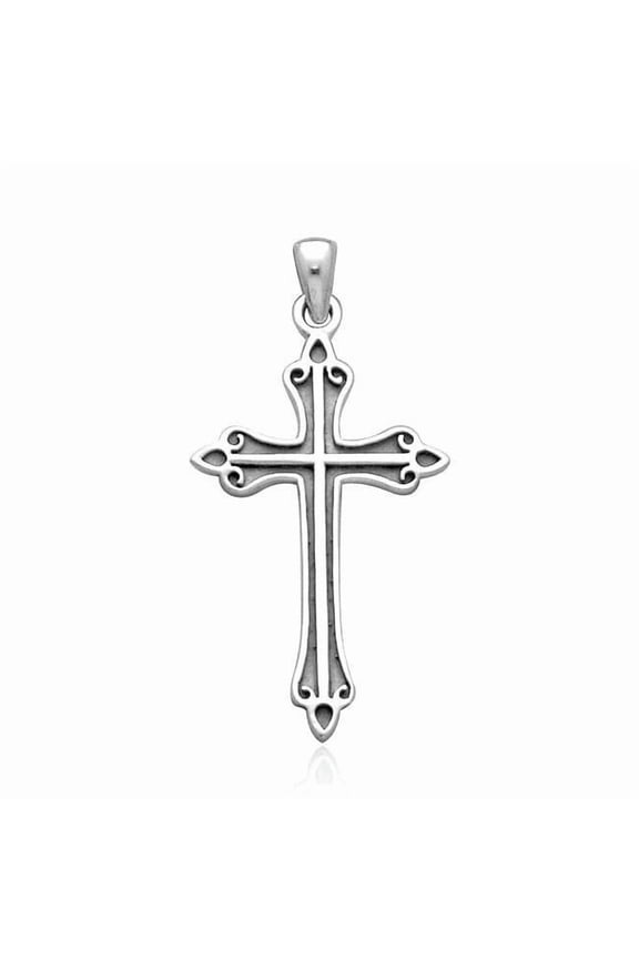 Celtic Medieval Cross 925 Sterling Silver Pendant Fine Faith Religious Jewelry