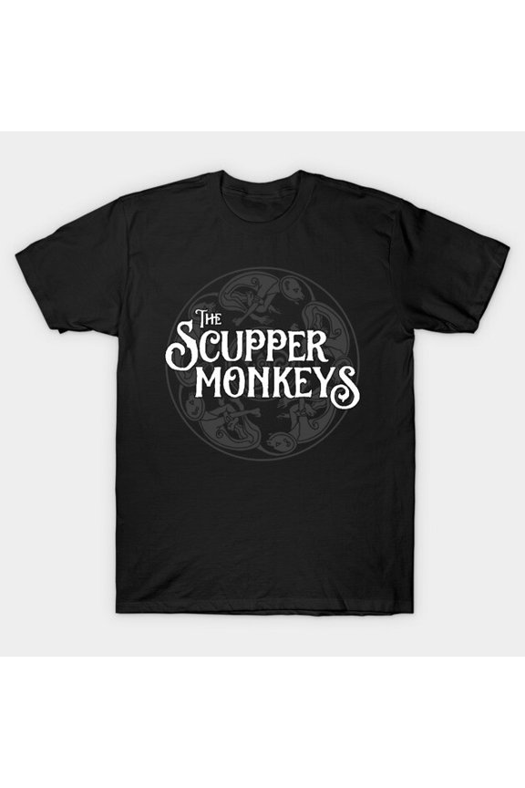 Celtic Monkey Logo Light Version Tribal Primate Art Top Unisex T-Shirt, for men & women, up to size 5XL