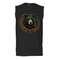 thumbnail image 1 of Celtic Moon Bear Muscle Shirt Mystical Forest Animal Wildlife Nature Spiritual Celestial Lunar Viking Valhala Men's, 1 of 7