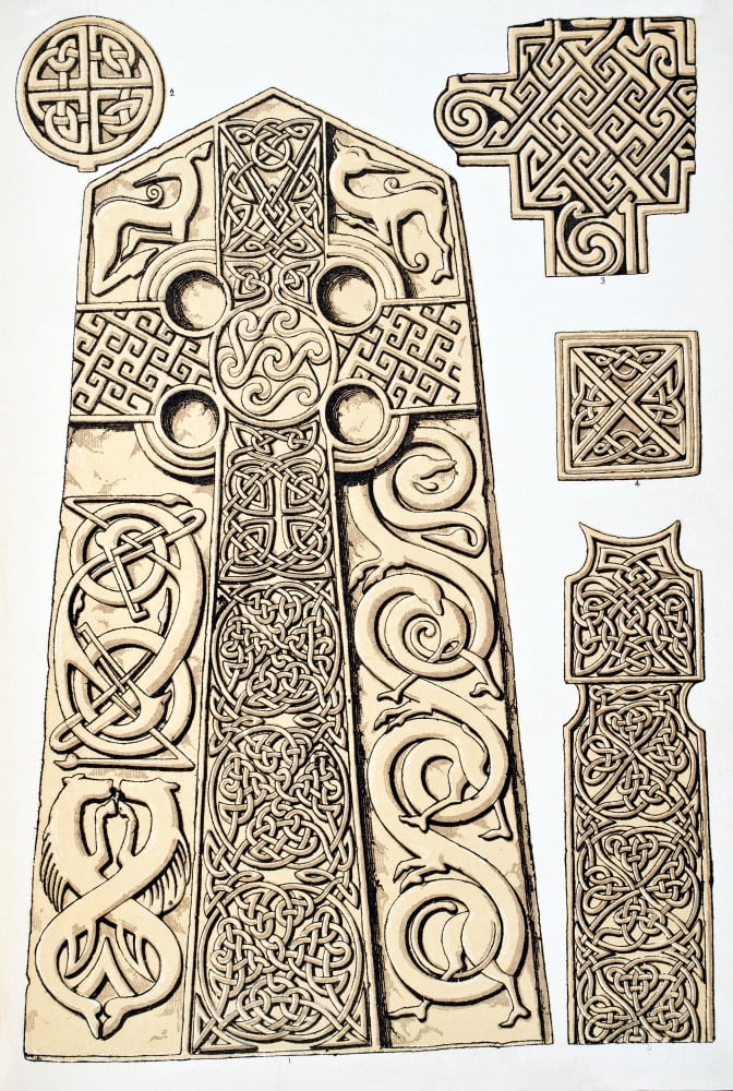 Celtic No 1 Plate Lxiii From The Grammar Of Ornament By Owen Jones Published By Day & Son London 1865 Canvas Art - Ken Welsh Design Pics (12 x 18)