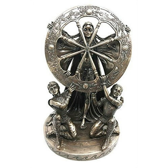 Celtic North Star Moon Goddess Of Rebirth Arianrhod Figurine Cosmic Wheel Of The Year Weaver Statue