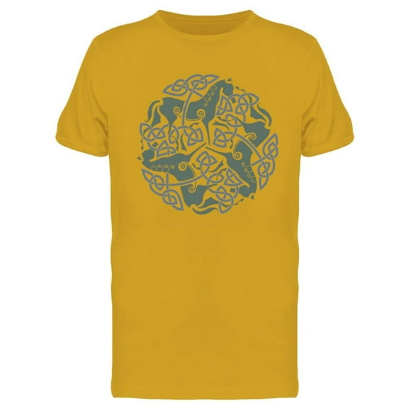 Celtic Ornament Of Three Horses T-Shirt Men -Image by Shutterstock, Male Small