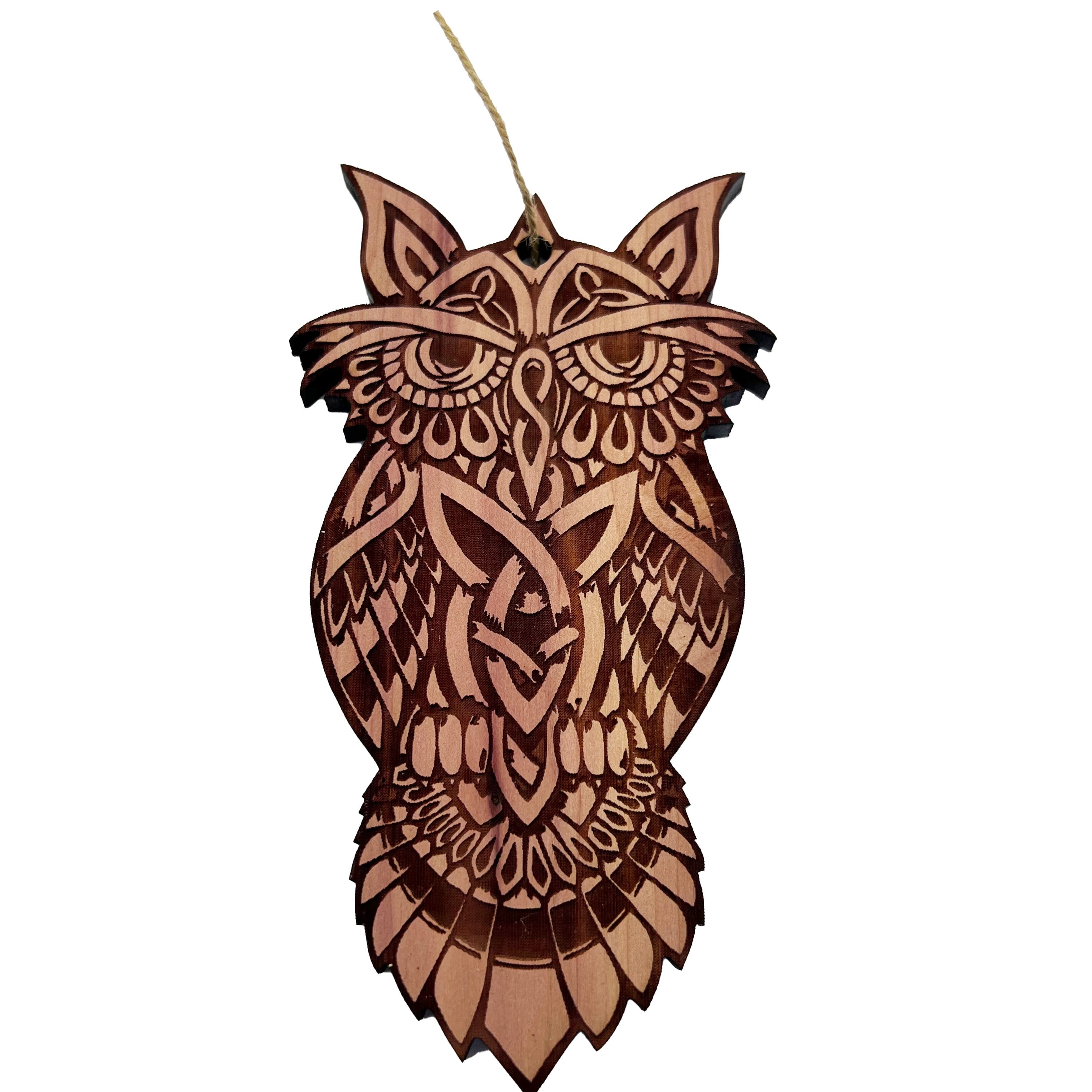Celtic Owl - Cedar Ornament Celtic Owl - Cedar Ornament
