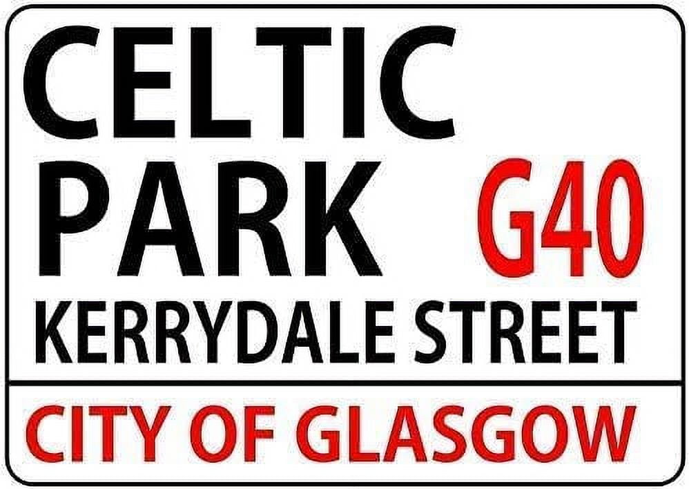 Celtic Park Kerrydale Street London Road Style Metal Sign 8x12 Scottish