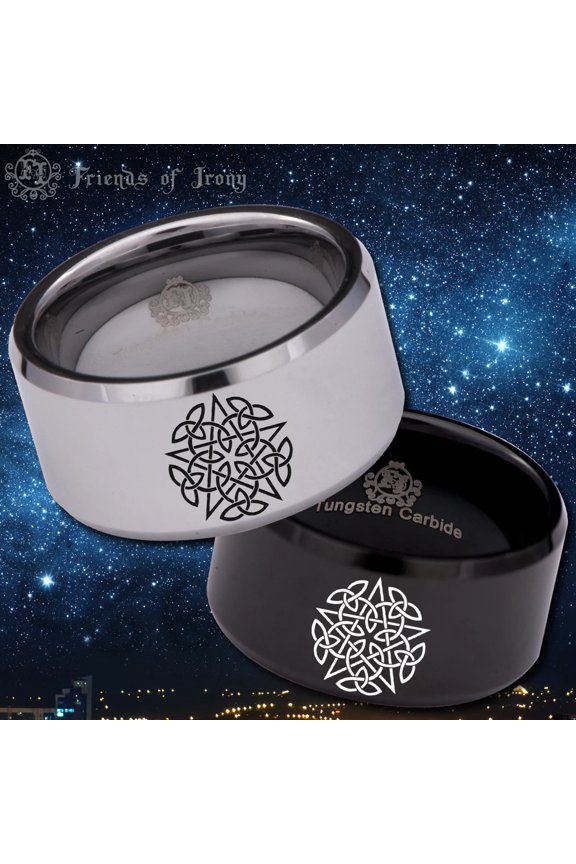 Celtic Pentacle Tungsten Carbide Ring
