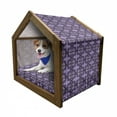 thumbnail image 1 of Celtic Pet House, Unique Celtic Knot with Swirling and Twisted Line Details Print, Outdoor & Indoor Portable Dog Kennel with Pillow and Cover, 5 Sizes, Violet Lilac, by Ambesonne, 1 of 5