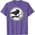 thumbnail image 1 of Celtic Raven Viking Wisdom Tattoo Art T-Shirt,Purple Heather Color,Size M, 1 of 5