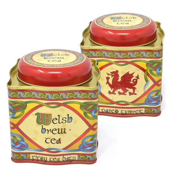 Celtic Red Dragon Welsh Brew Tea Set of 2 Gift Boxed