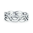 thumbnail image 1 of Celtic Ring Oxidized Band Solid 925 Sterling Silver Thumb Ring (5mm) Size 6, 1 of 5