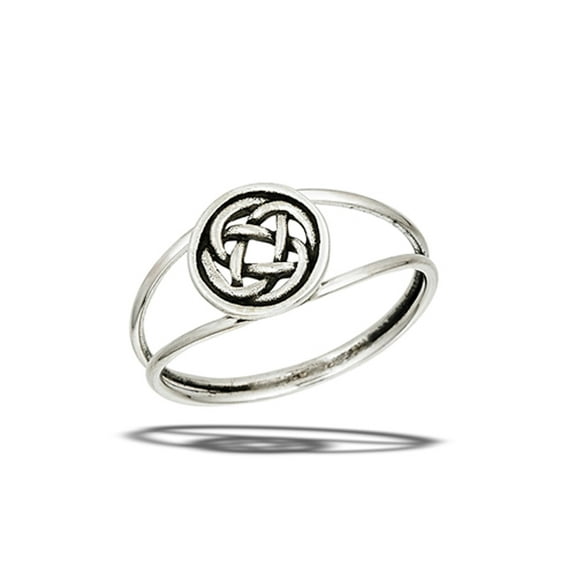 Celtic Round Unity Eternal Knot Ring .925 Sterling Silver Band Jewelry Female Male Unisex Size 7