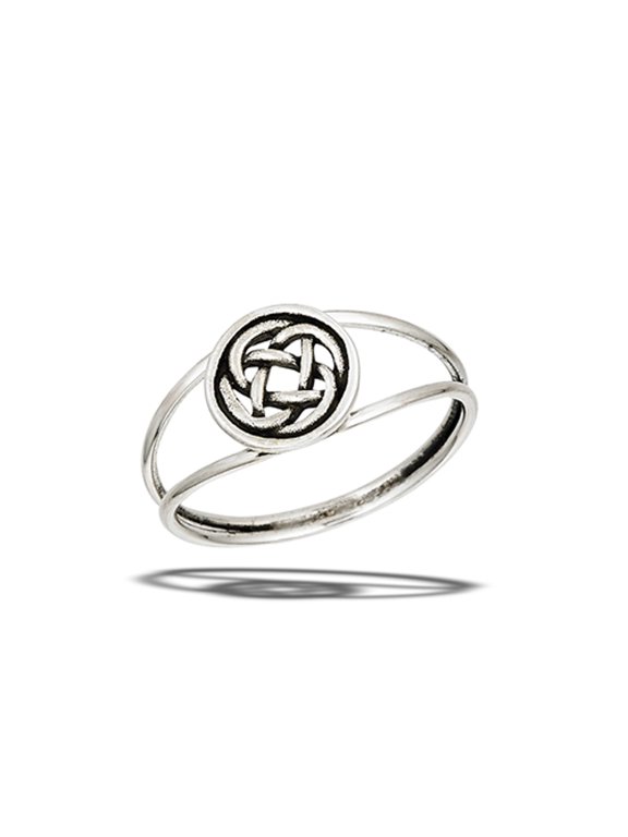 Celtic Round Unity Eternal Knot Ring .925 Sterling Silver Band Jewelry Female Male Unisex Size 7