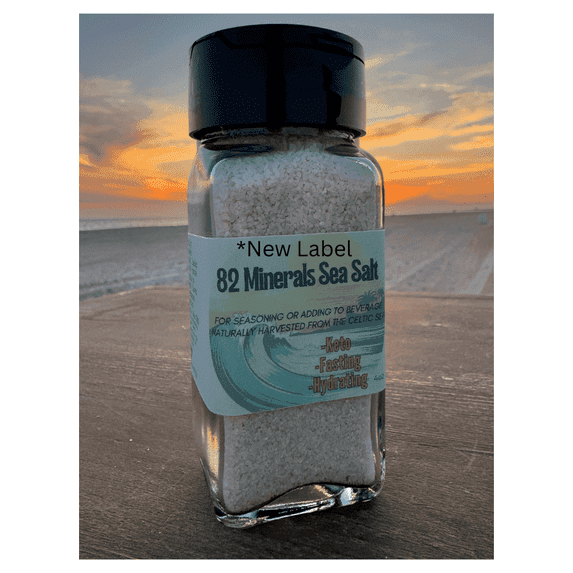 82 Minerals French Grey Sea Salt | Premium Hand-Harvested Sel Gris | 4 oz Fine Mineral & Electrolyte Finishing Salt